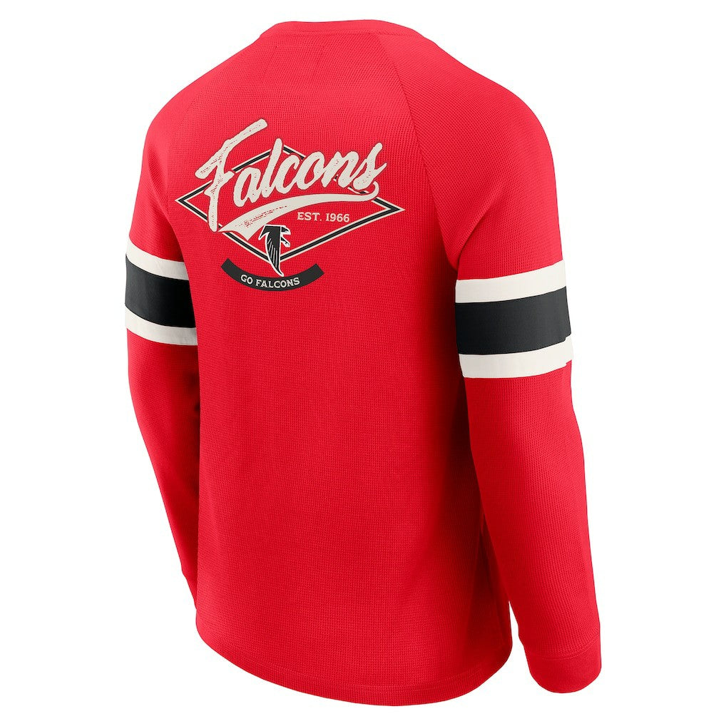 Atlanta Falcons Darius Rucker Collection Waffle-Knit Raglan Long Sleeve Henley T-Shirt - Red for sale