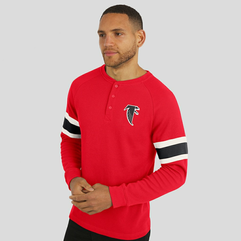 Atlanta Falcons Darius Rucker Collection Waffle-Knit Raglan Long Sleeve Henley T-Shirt - Red for sale