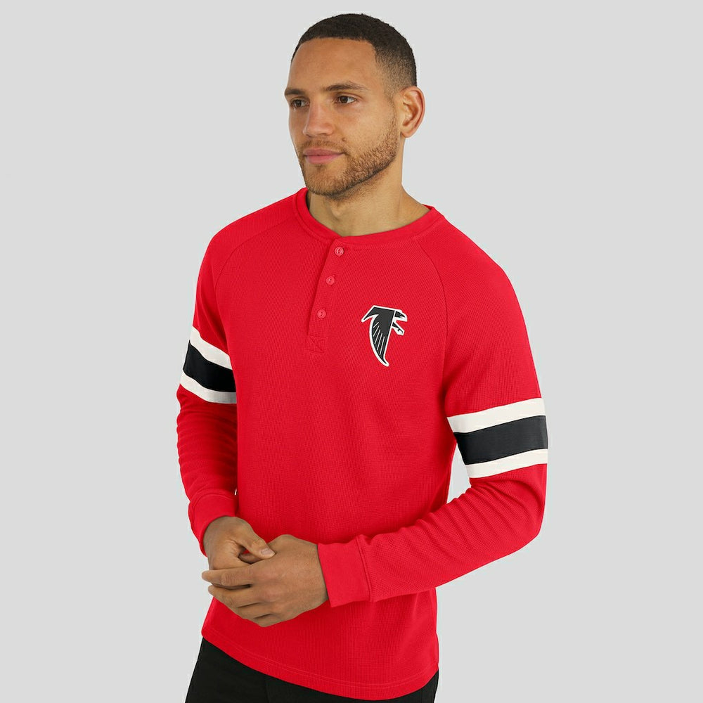 Atlanta Falcons Darius Rucker Collection Waffle-Knit Raglan Long Sleeve Henley T-Shirt - Red for sale