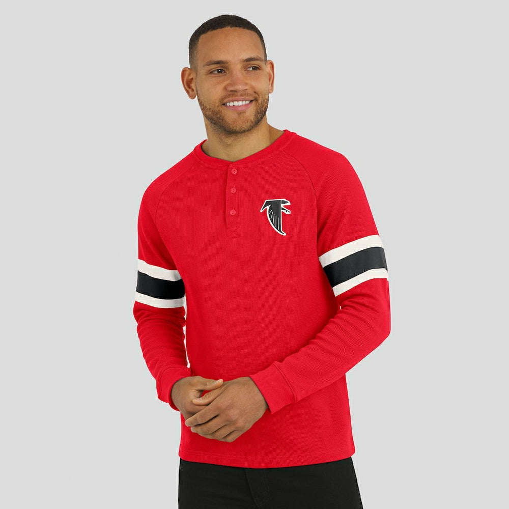Atlanta Falcons Darius Rucker Collection Waffle-Knit Raglan Long Sleeve Henley T-Shirt - Red for sale