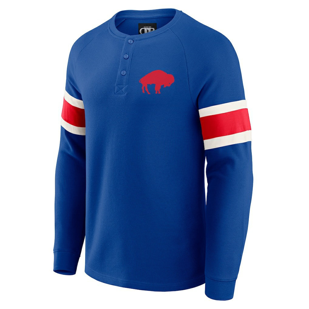Buffalo Bills Darius Rucker Collection Waffle-Knit Raglan Long Sleeve Henley T-Shirt - Royal cheap