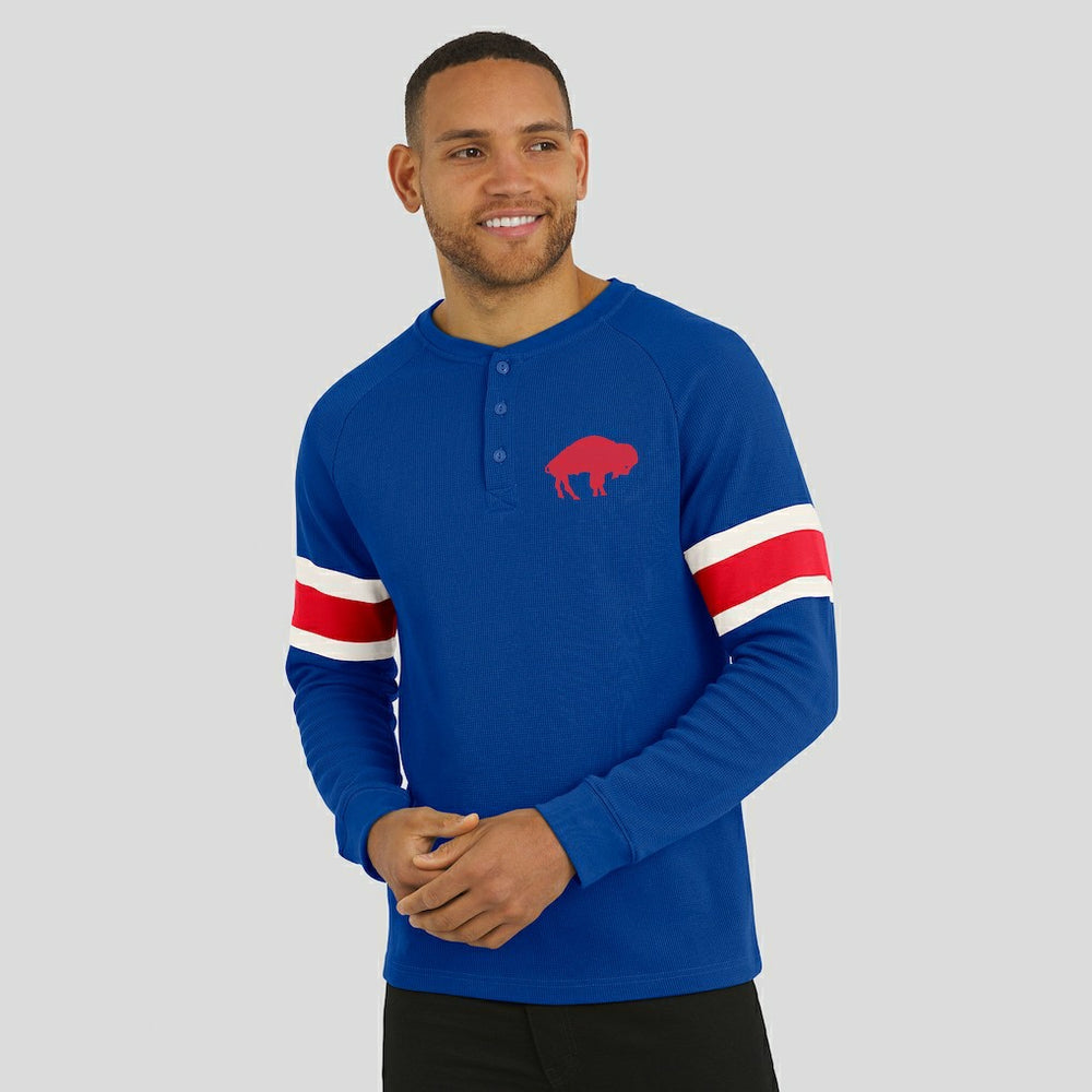 Buffalo Bills Darius Rucker Collection Waffle-Knit Raglan Long Sleeve Henley T-Shirt - Royal cheap