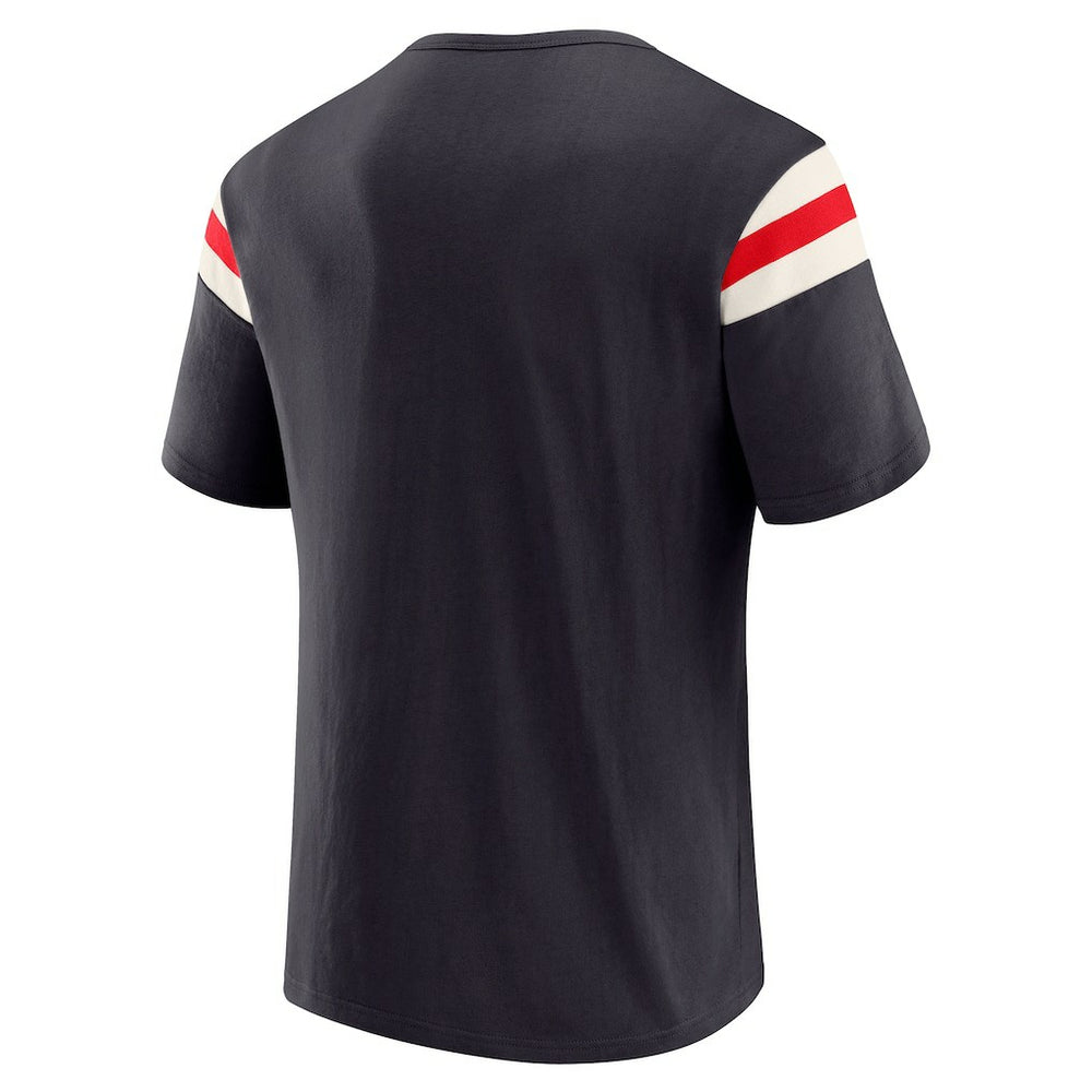 Houston Texans Darius Rucker Collection Football Stripe Sleeve T-Shirt - Navy cheap