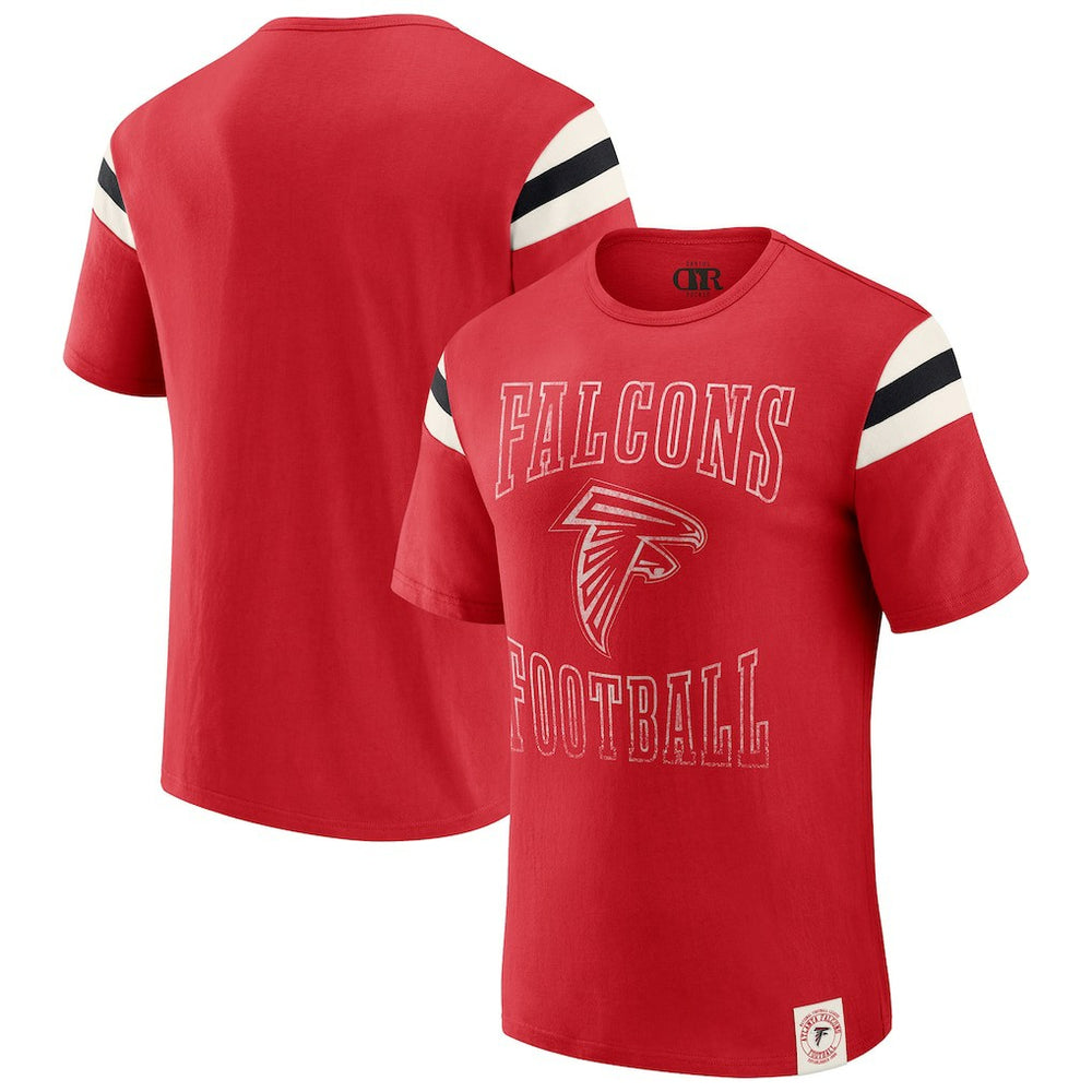 Atlanta Falcons Darius Rucker Collection Football Stripe Sleeve T-Shirt - Red discount