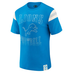 Detroit Lions Darius Rucker Collection Football Stripe Sleeve T-Shirt - Blue cheap