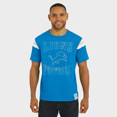 Detroit Lions Darius Rucker Collection Football Stripe Sleeve T-Shirt - Blue cheap