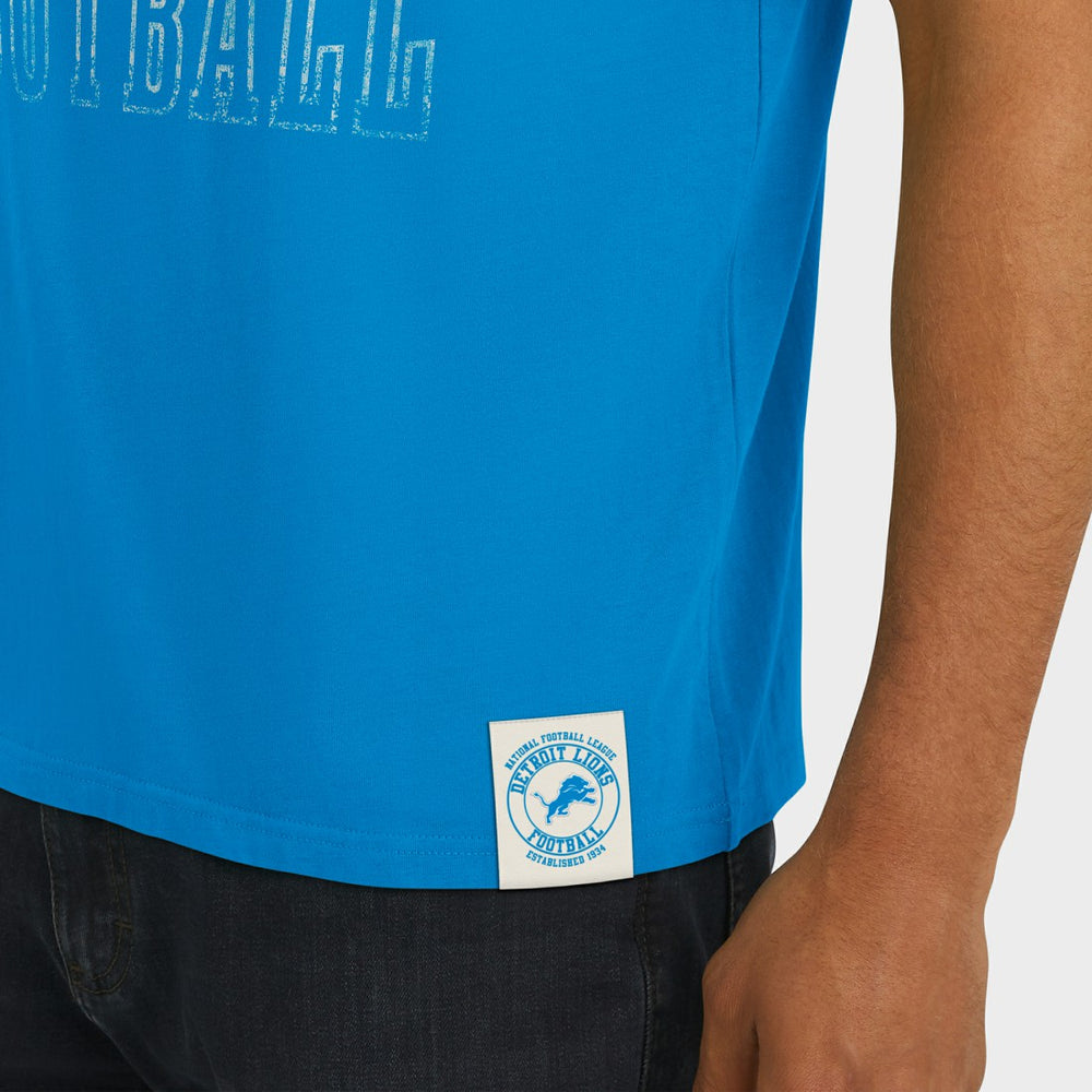 Detroit Lions Darius Rucker Collection Football Stripe Sleeve T-Shirt - Blue cheap
