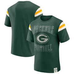 Green Bay Packers Darius Rucker Collection Football Stripe Sleeve T-Shirt - Green online