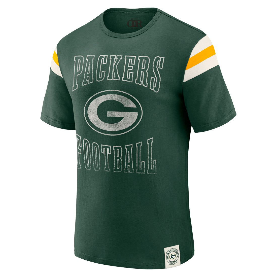 Green Bay Packers Darius Rucker Collection Football Stripe Sleeve T-Shirt - Green online