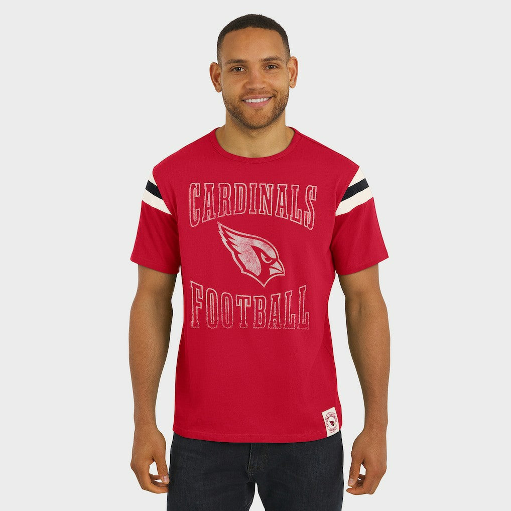 Arizona Cardinals Darius Rucker Collection Football Stripe Sleeve T-Shirt - Cardinal on sale