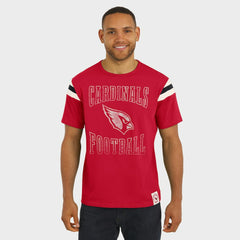 Arizona Cardinals Darius Rucker Collection Football Stripe Sleeve T-Shirt - Cardinal on sale