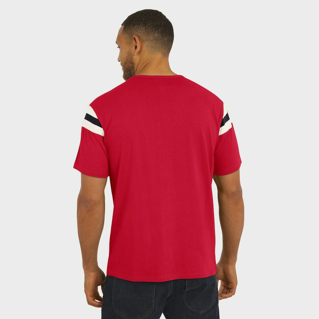 Arizona Cardinals Darius Rucker Collection Football Stripe Sleeve T-Shirt - Cardinal on sale
