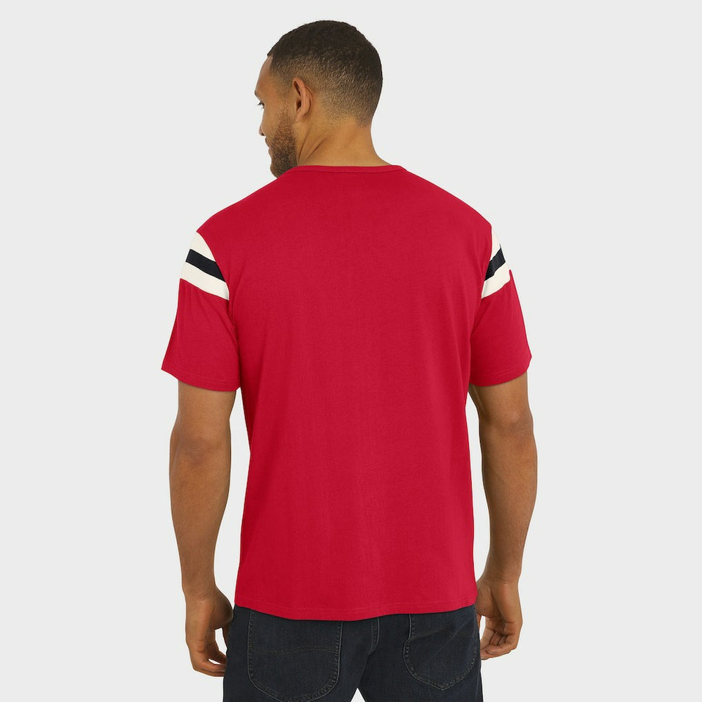 Arizona Cardinals Darius Rucker Collection Football Stripe Sleeve T-Shirt - Cardinal on sale