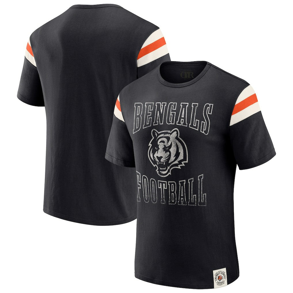 Cincinnati Bengals Darius Rucker Collection Football Stripe Sleeve T-Shirt - Black online