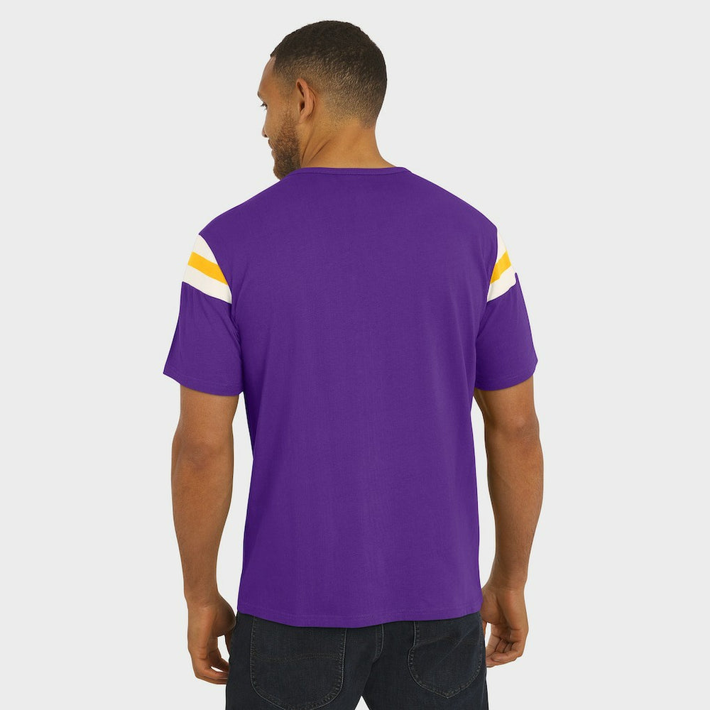 Minnesota Vikings Darius Rucker Collection Football Stripe Sleeve T-Shirt - Purple on sale
