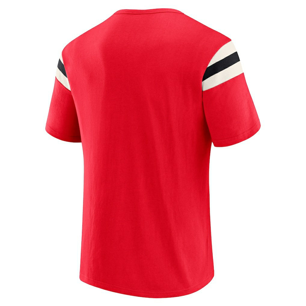 Kansas City Chiefs Darius Rucker Collection Football Stripe Sleeve T-Shirt - Red online