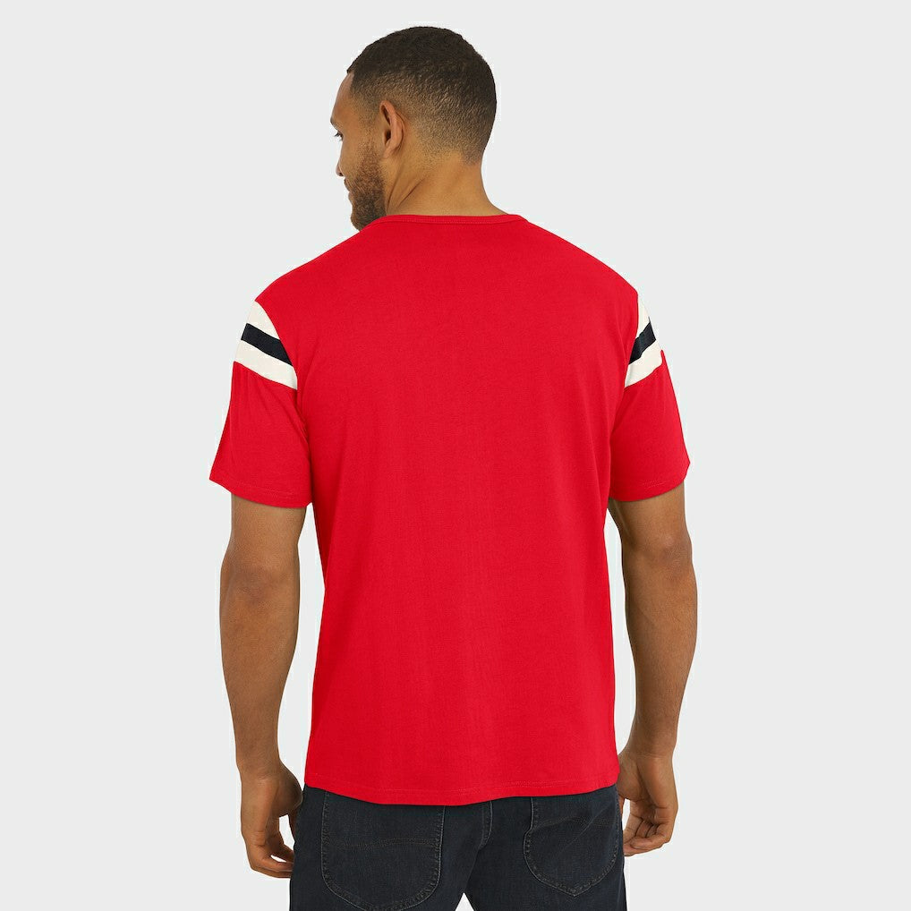 Kansas City Chiefs Darius Rucker Collection Football Stripe Sleeve T-Shirt - Red online