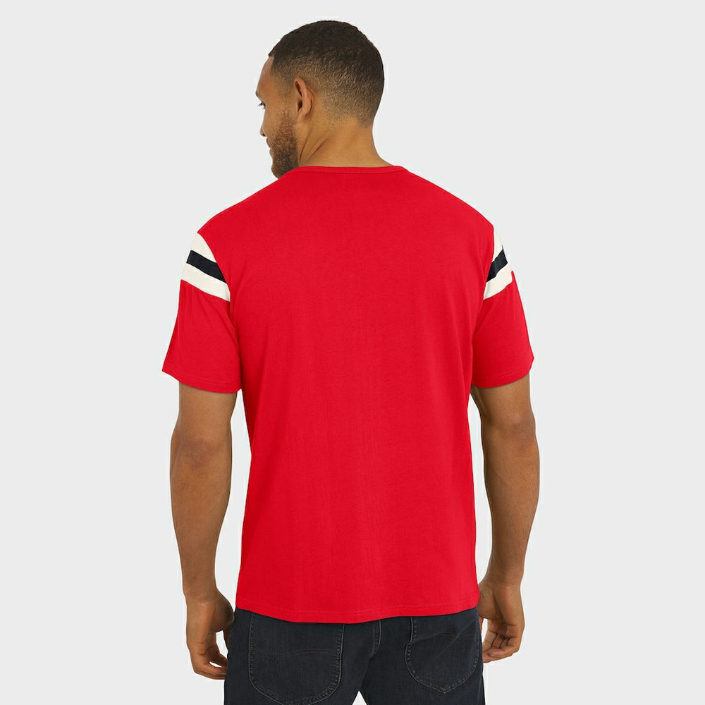 Kansas City Chiefs Darius Rucker Collection Football Stripe Sleeve T-Shirt - Red online