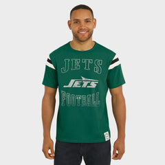 New York Jets Darius Rucker Collection Football Stripe Sleeve T-Shirt - Green for sale