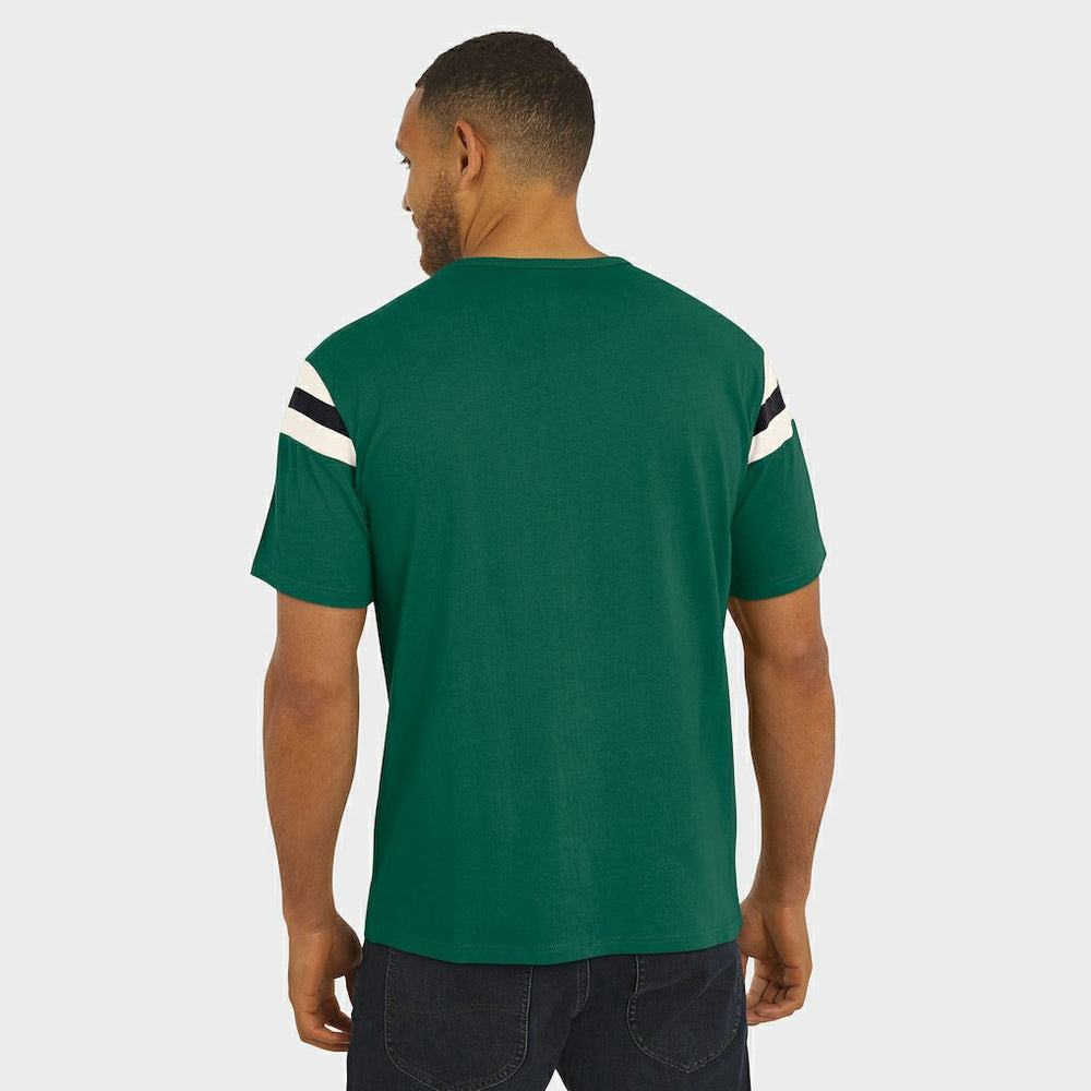 New York Jets Darius Rucker Collection Football Stripe Sleeve T-Shirt - Green for sale