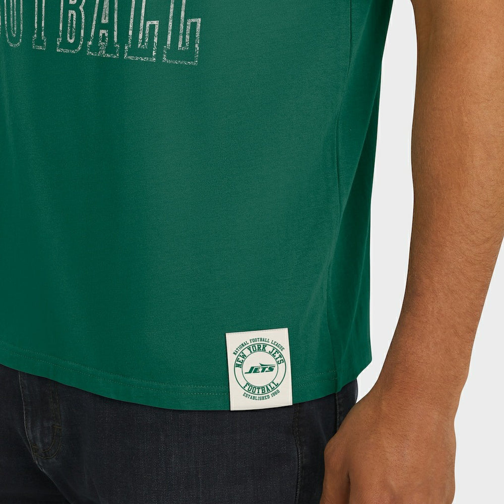 New York Jets Darius Rucker Collection Football Stripe Sleeve T-Shirt - Green for sale