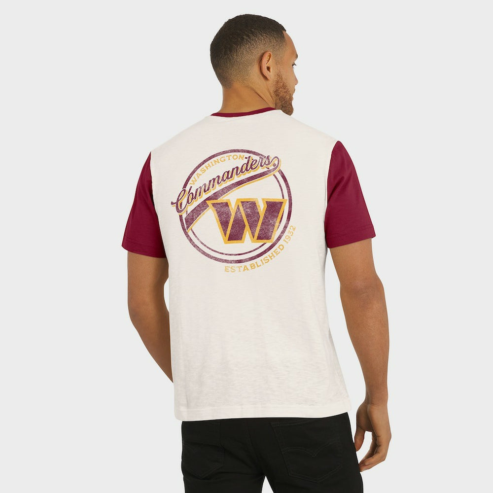 Washington Commanders Darius Rucker Collection Henley Colorblock Slub Pocket T-Shirt - Cream cheap