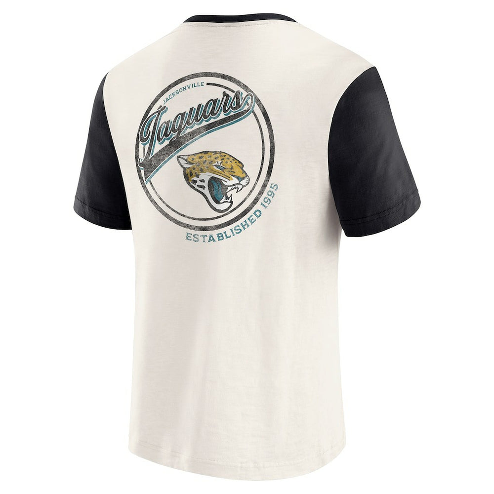 Jacksonville Jaguars Darius Rucker Collection Henley Colorblock Slub Pocket T-Shirt - Cream cheap