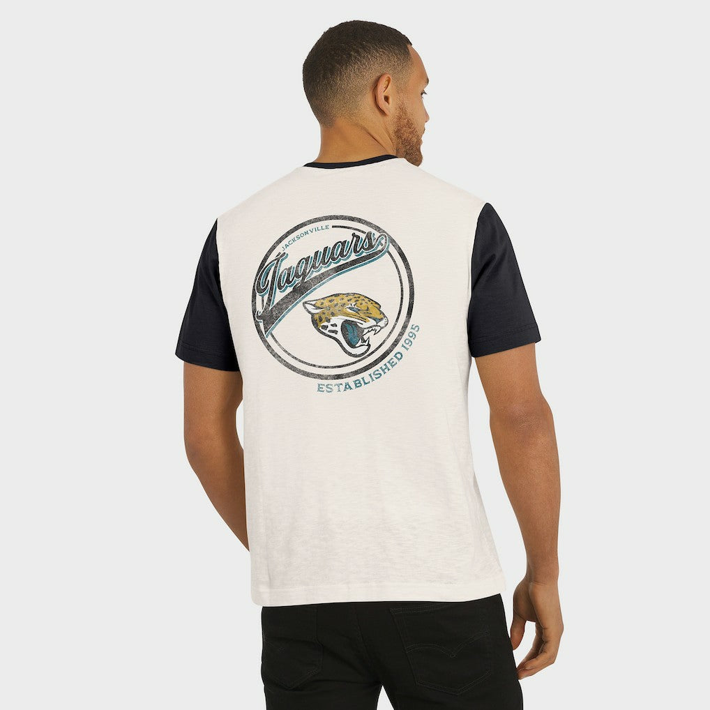 Jacksonville Jaguars Darius Rucker Collection Henley Colorblock Slub Pocket T-Shirt - Cream cheap