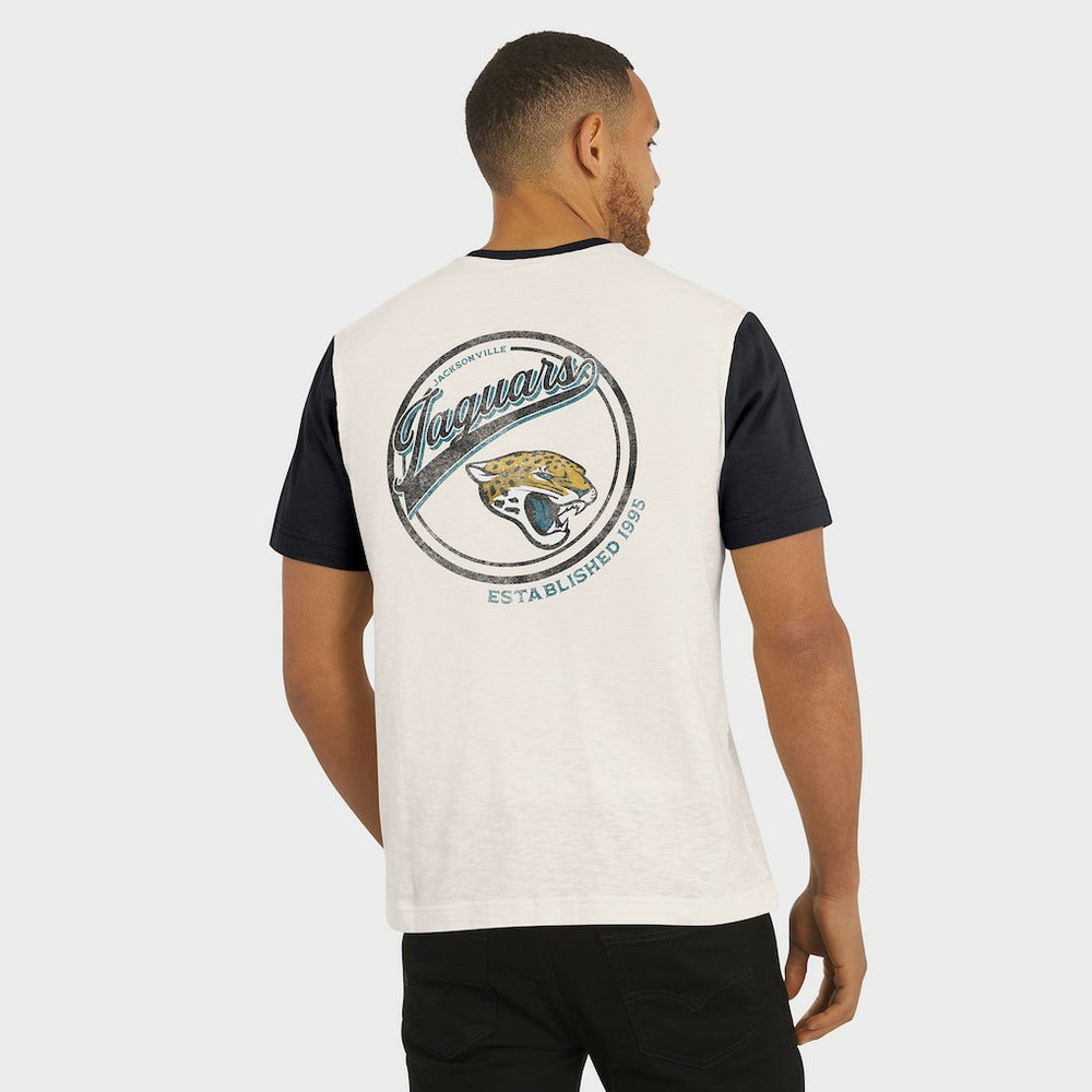 Jacksonville Jaguars Darius Rucker Collection Henley Colorblock Slub Pocket T-Shirt - Cream cheap