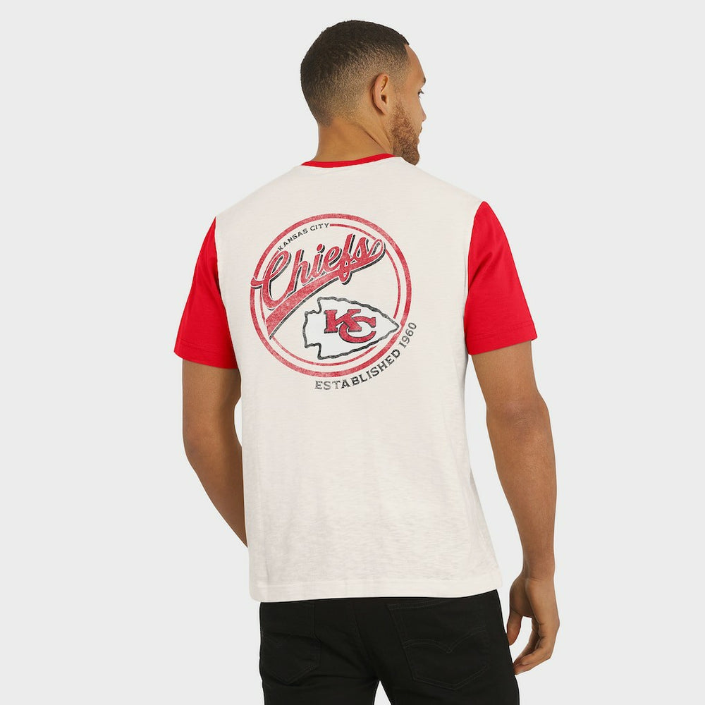 Kansas City Chiefs Darius Rucker Collection Henley Colorblock Slub Pocket T-Shirt - Cream online