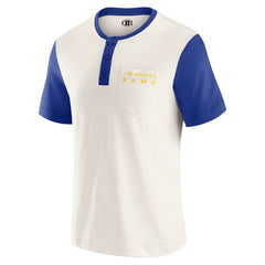 Los Angeles Rams Darius Rucker Collection Henley Colorblock Slub Pocket T-Shirt - Cream cheap