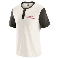 Tampa Bay Buccaneers Darius Rucker Collection Henley Colorblock Slub Pocket T-Shirt - Cream sale