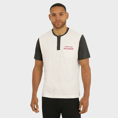 Tampa Bay Buccaneers Darius Rucker Collection Henley Colorblock Slub Pocket T-Shirt - Cream sale
