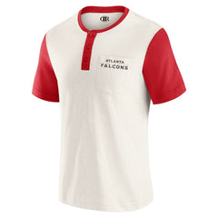 Atlanta Falcons Darius Rucker Collection Henley Colorblock Slub Pocket T-Shirt - Cream discount