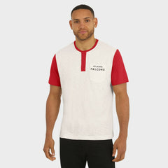 Atlanta Falcons Darius Rucker Collection Henley Colorblock Slub Pocket T-Shirt - Cream discount