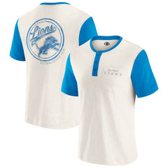 Detroit Lions Darius Rucker Collection Henley Colorblock Slub Pocket T-Shirt - Cream online
