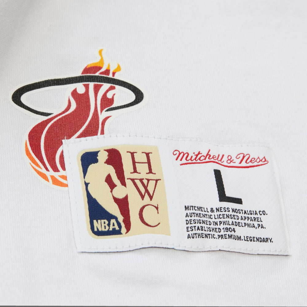 Miami Heat Unisex Hardwood Classics Vintage Team Origins Premium T-Shirt - White | Mitchell & Ness discount