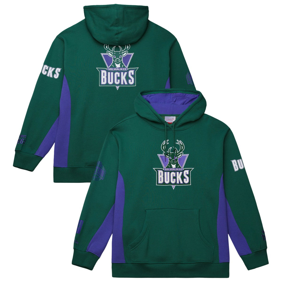 Milwaukee Bucks Hardwood Classics Team Origins Fleece Pullover Hoodie - Hunter Green | Mitchell & Ness on sale