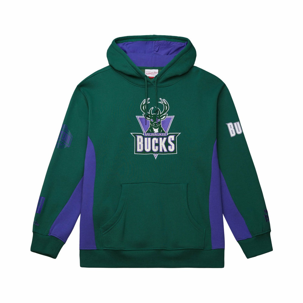 Milwaukee Bucks Hardwood Classics Team Origins Fleece Pullover Hoodie - Hunter Green | Mitchell & Ness on sale