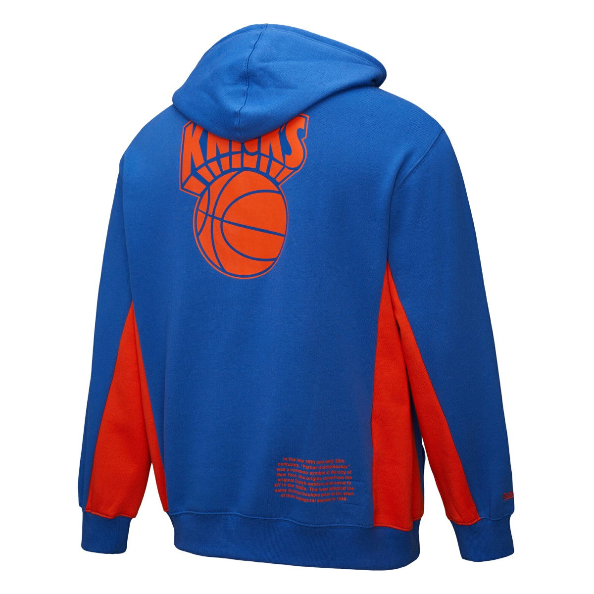 New York Knicks Hardwood Classics Team Origins Fleece Pullover Hoodie - Blue | Mitchell & Ness for sale
