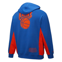 New York Knicks Hardwood Classics Team Origins Fleece Pullover Hoodie - Blue | Mitchell & Ness for sale