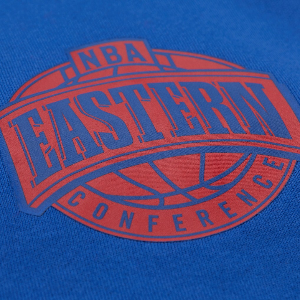 Philadelphia 76ers Hardwood Classics Team Origins Fleece Pullover Hoodie - Royal | Mitchell & Ness online