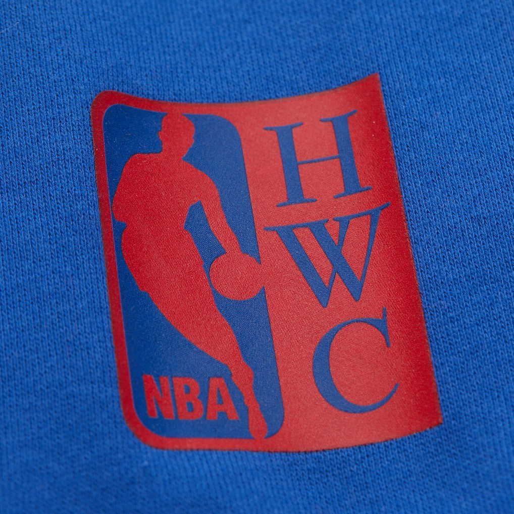 Philadelphia 76ers Hardwood Classics Team Origins Fleece Pullover Hoodie - Royal | Mitchell & Ness online