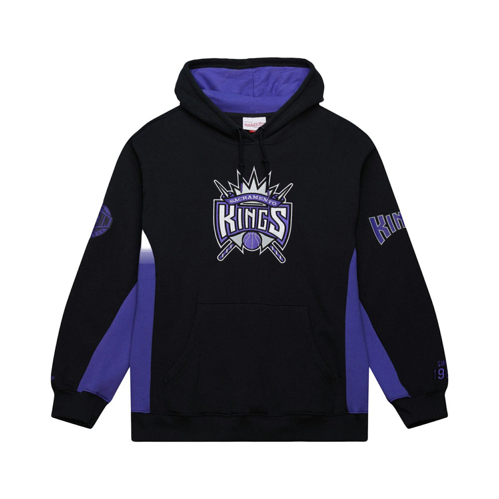 Sacramento Kings Hardwood Classics Team Origins Fleece Pullover Hoodie - Black | Mitchell & Ness shop