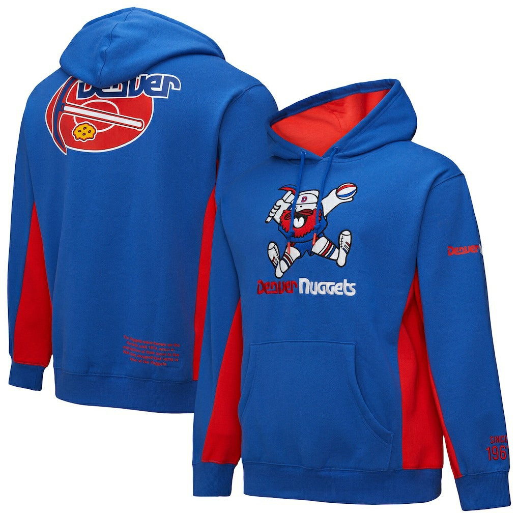 Denver Nuggets Hardwood Classics Team Origins Fleece Pullover Hoodie sale - Royal | Mitchell & Ness discount