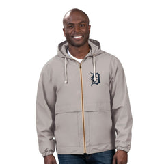 Detroit Tigers G-III Sports by Carl Banks Full-Zip Rain Jacket - Gray