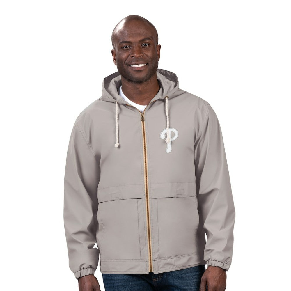 Philadelphia Phillies G-III Sports by Carl Banks Full-Zip Rain Jacket - Gray