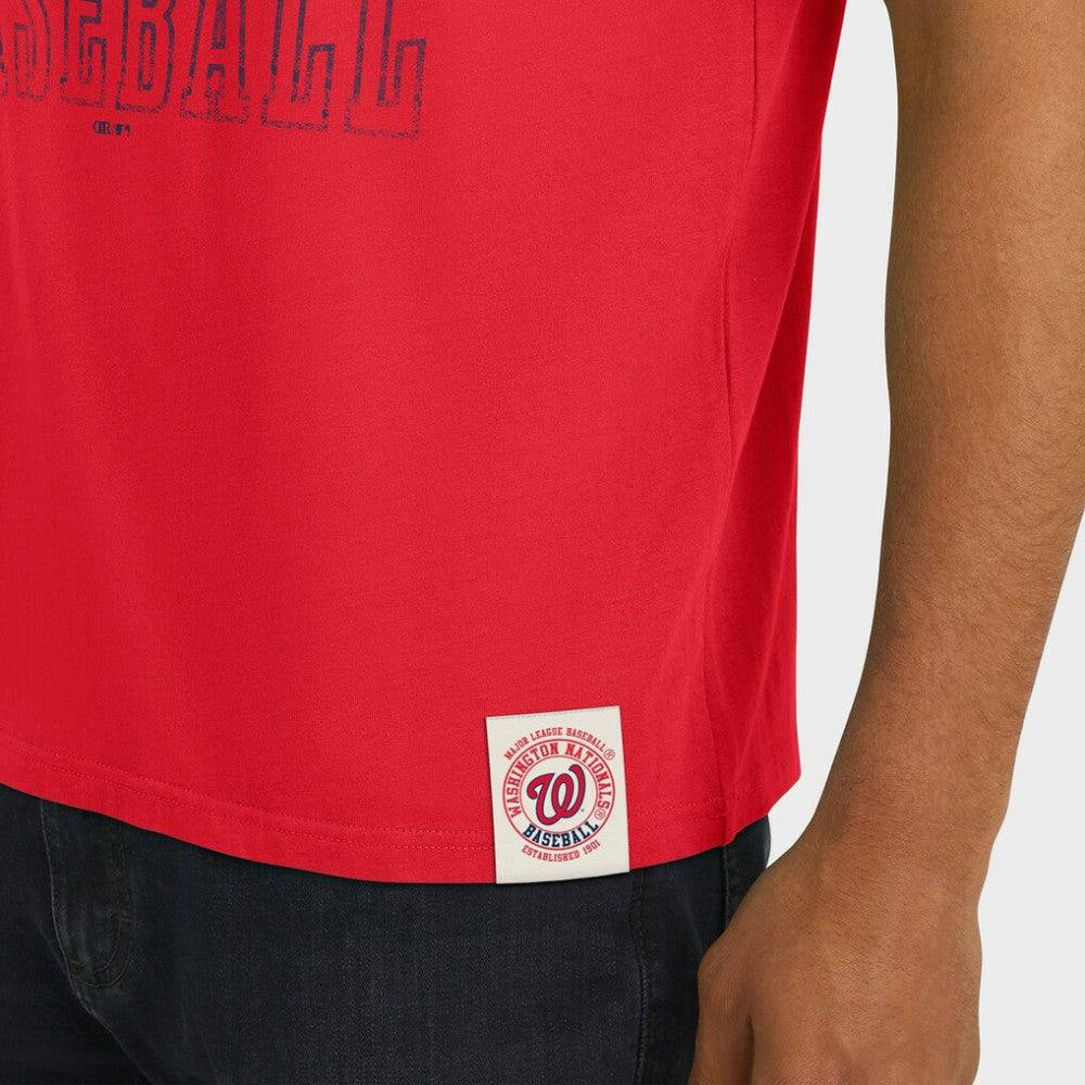 Washington Nationals Darius Rucker Collection Distressed Sleeve Stripe T-Shirt - Red