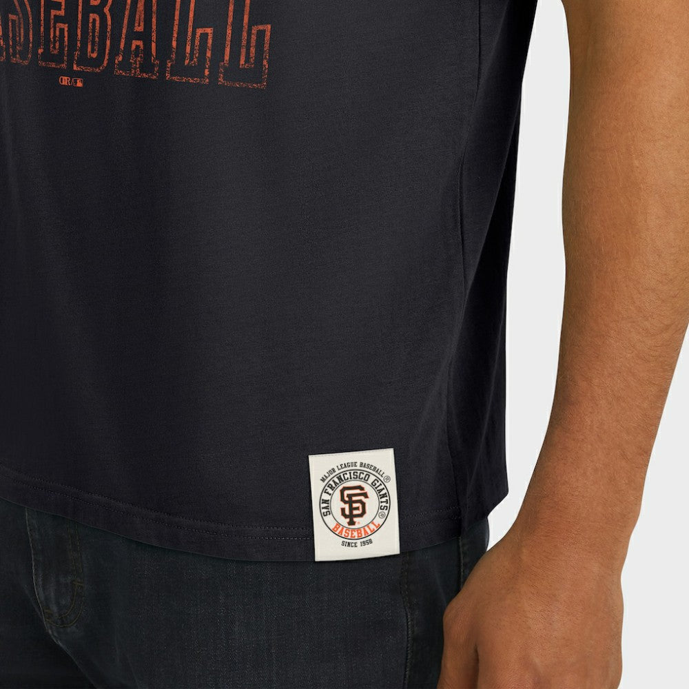San Francisco Giants Darius Rucker Collection Distressed Sleeve Stripe T-Shirt - Black
