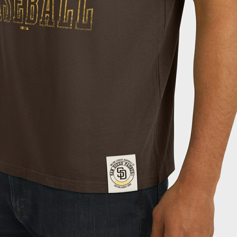 San Diego Padres Darius Rucker Collection Distressed Sleeve Stripe T-Shirt - Brown